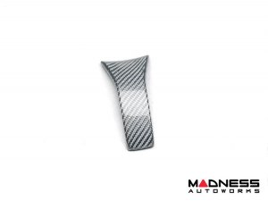 Alfa Romeo Giulia Steering Wheel Trim - Carbon Fiber - Lower Decal Trim - QV Model - 2020+ models - White Candy